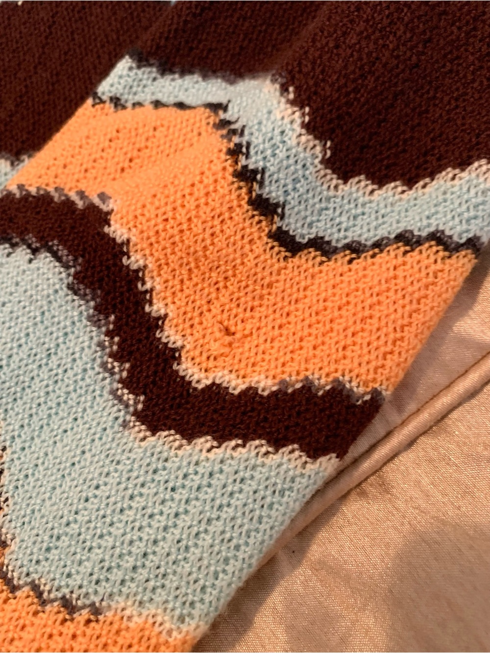Missoni Crocheted Blue Brown Orange Knit Sweater Dress - Picture 9 of 10